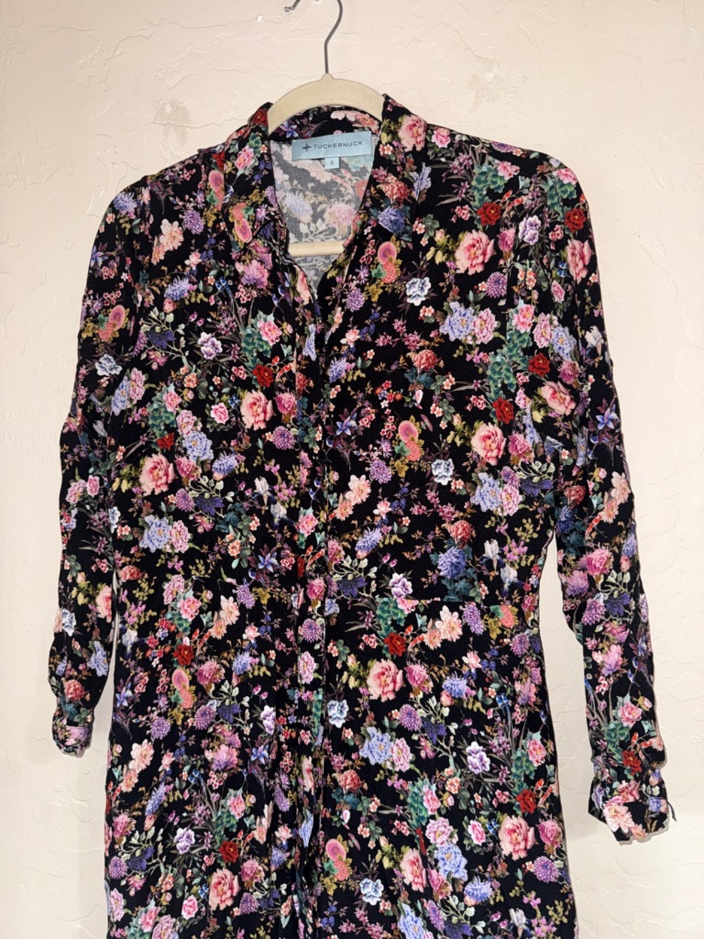 Tuckernuck Women's Floral Midi Garden Button-Down Shirt Dress size small - Picture 5 of 10